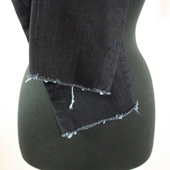 Paige Skyline Jeans Raw Edge Leg Dark Wash 29 - Picture 5 of 5